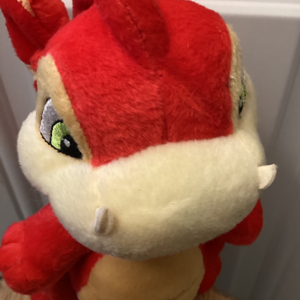 NEW 2002  Neopets Scorchio 8" Plush Red Dragon  Stuffed Animal Vintage - Picture 7 of 10